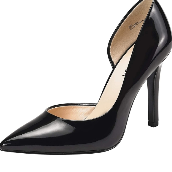 ⚫️ Black Pointed Closed Toe Classic Slip On High Heels 👠 - Picture 4 of 5